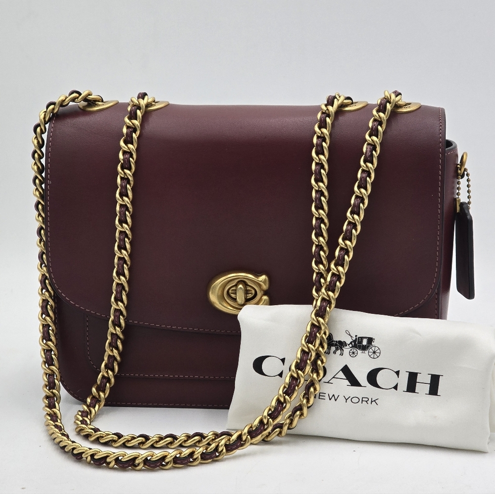 Coach Madison Convertible Shoulder Bag, Wine,  EUC